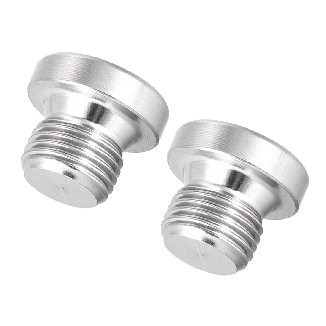 Harfington Countersunk Plug Internal Hex Head Socket with Flange Male Stainless Steel Pipe Fitting Thread 2Pcs