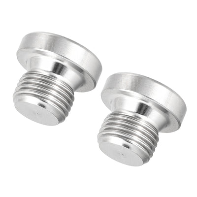 Harfington Countersunk Plug Internal Hex Head Socket with Flange Male Stainless Steel Pipe Fitting Thread 2Pcs