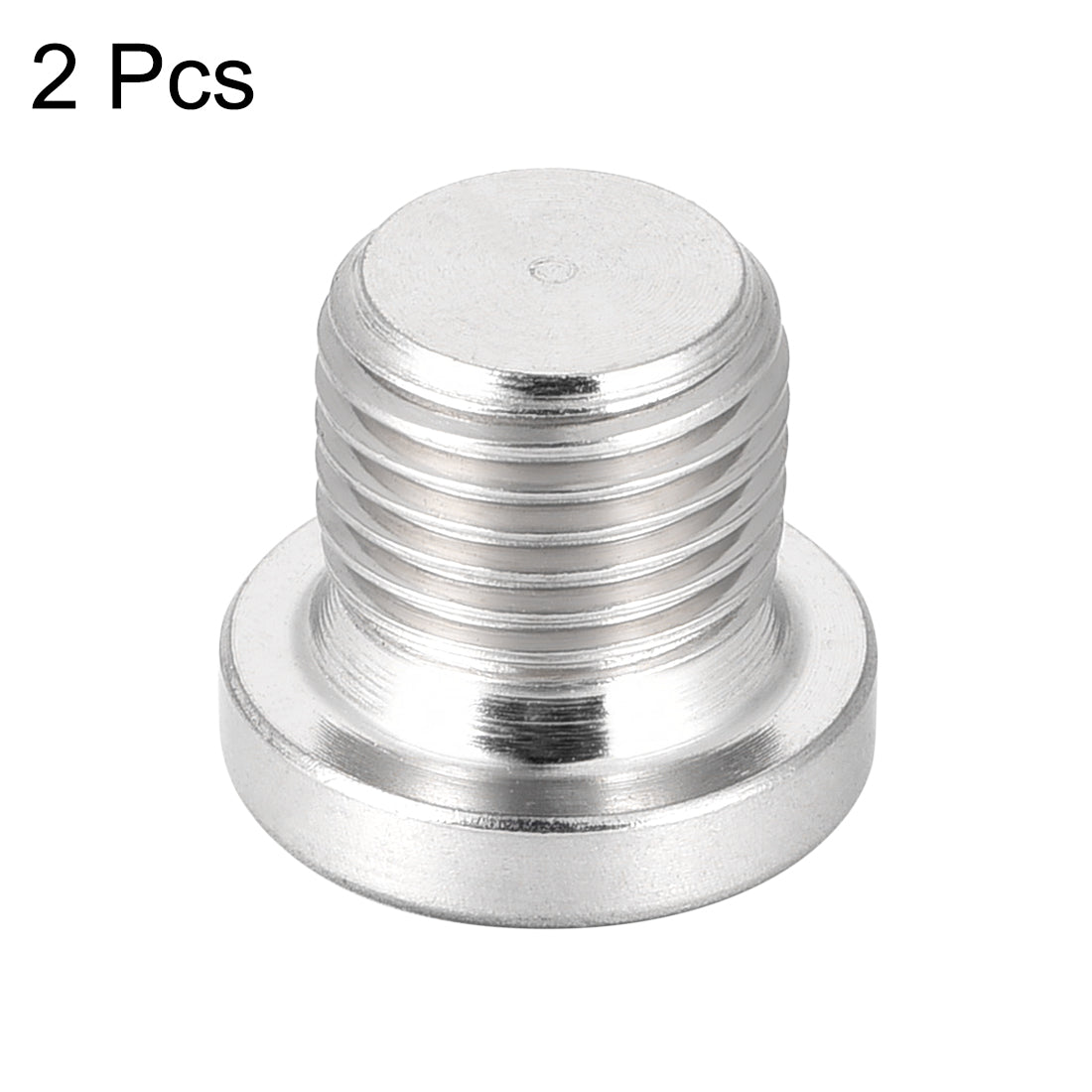 Harfington Countersunk Plug Internal Hex Head Socket with Flange Male Stainless Steel Pipe Fitting Thread 2Pcs