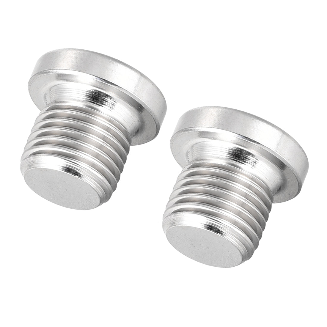 Harfington Countersunk Plug Internal Hex Head Socket with Flange Male Stainless Steel Pipe Fitting Thread 2Pcs