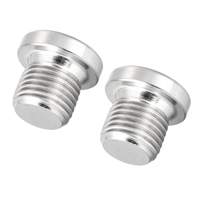 Harfington Countersunk Plug Internal Hex Head Socket with Flange Male Stainless Steel Pipe Fitting Thread 2Pcs