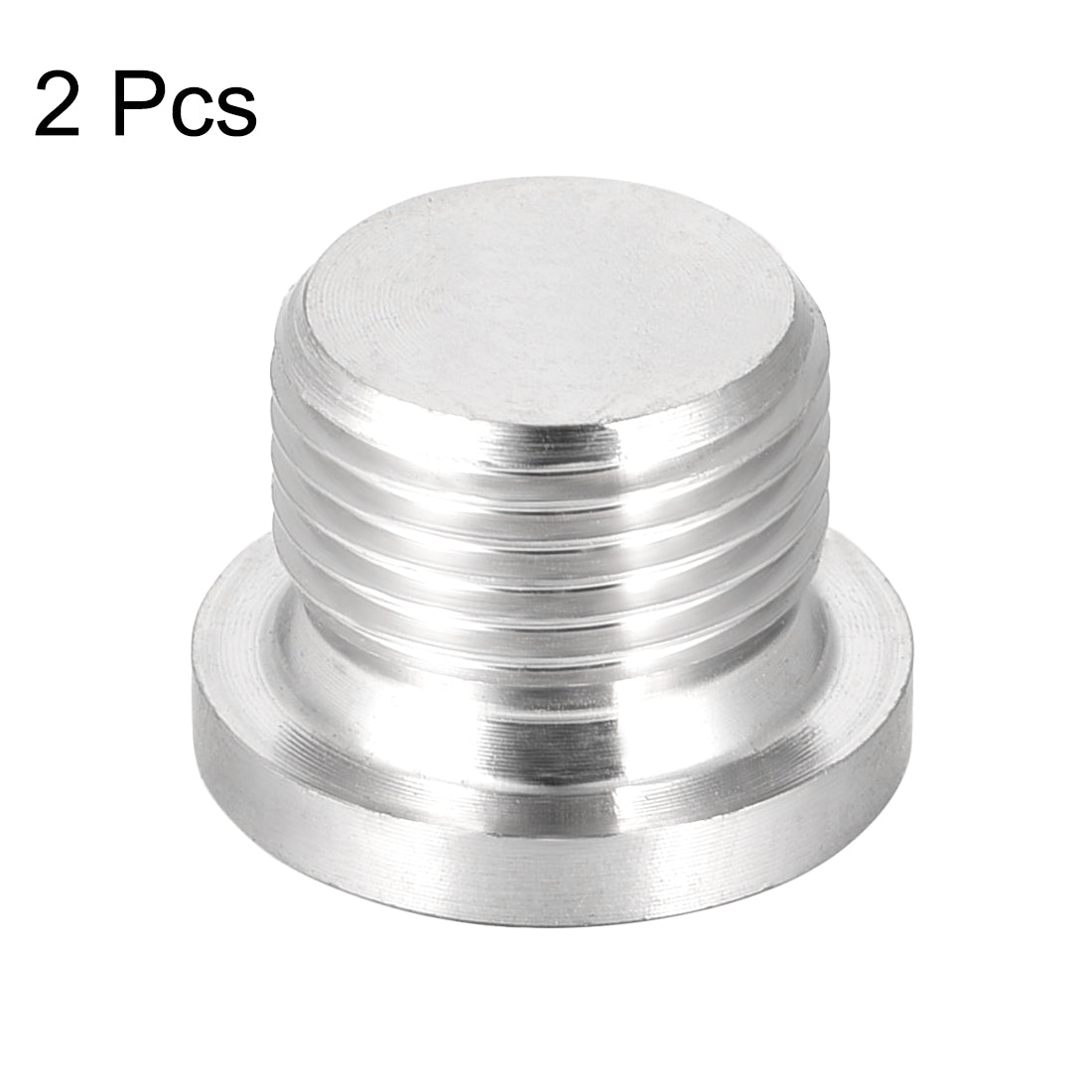 Harfington Countersunk Plug Internal Hex Head Socket with Flange Male Stainless Steel Pipe Fitting Thread 2Pcs