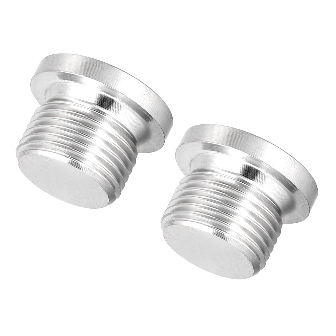 Harfington Countersunk Plug Internal Hex Head Socket with Flange Male Stainless Steel Pipe Fitting Thread 2Pcs