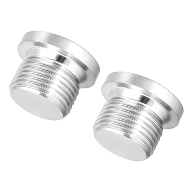 Harfington Countersunk Plug Internal Hex Head Socket with Flange Male Stainless Steel Pipe Fitting Thread 2Pcs