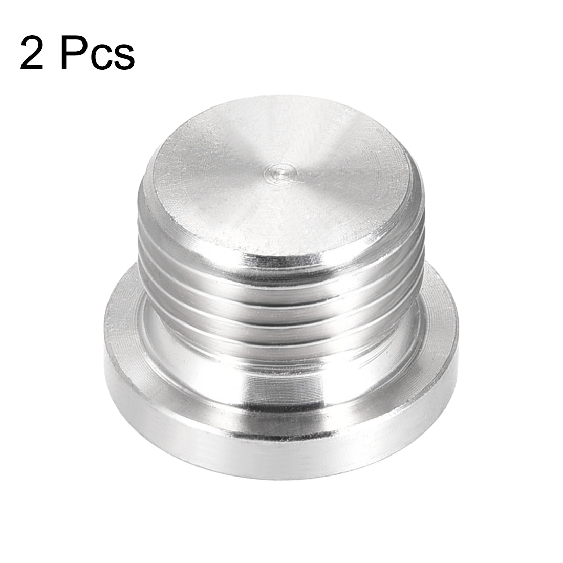 Harfington Countersunk Plug Internal Hex Head Socket with Flange Male Stainless Steel Pipe Fitting Thread 2Pcs