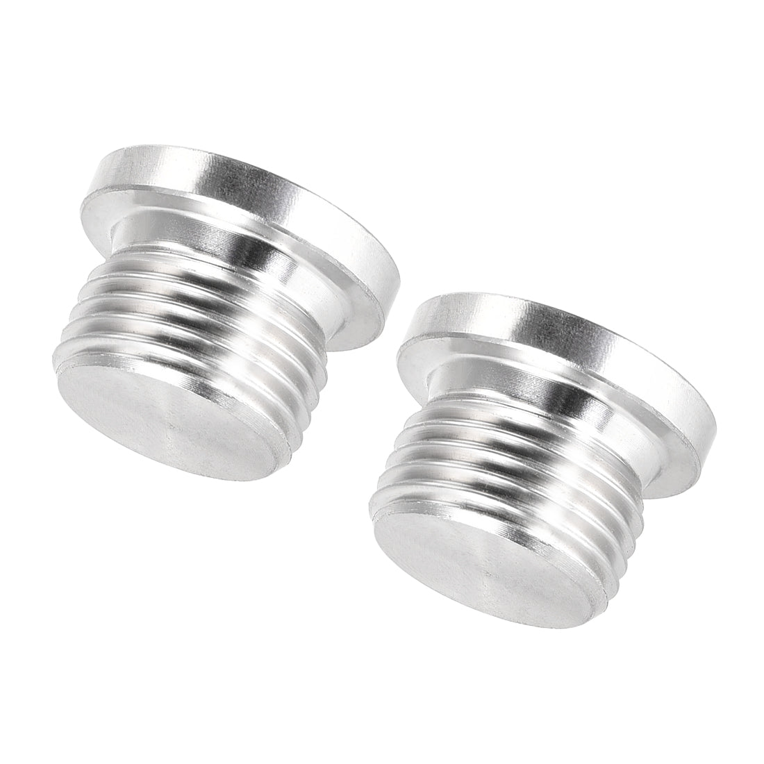 Harfington Countersunk Plug Internal Hex Head Socket with Flange Male Stainless Steel Pipe Fitting Thread 2Pcs