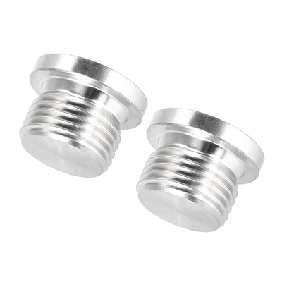 Harfington Countersunk Plug Internal Hex Head Socket with Flange Male Stainless Steel Pipe Fitting Thread 2Pcs