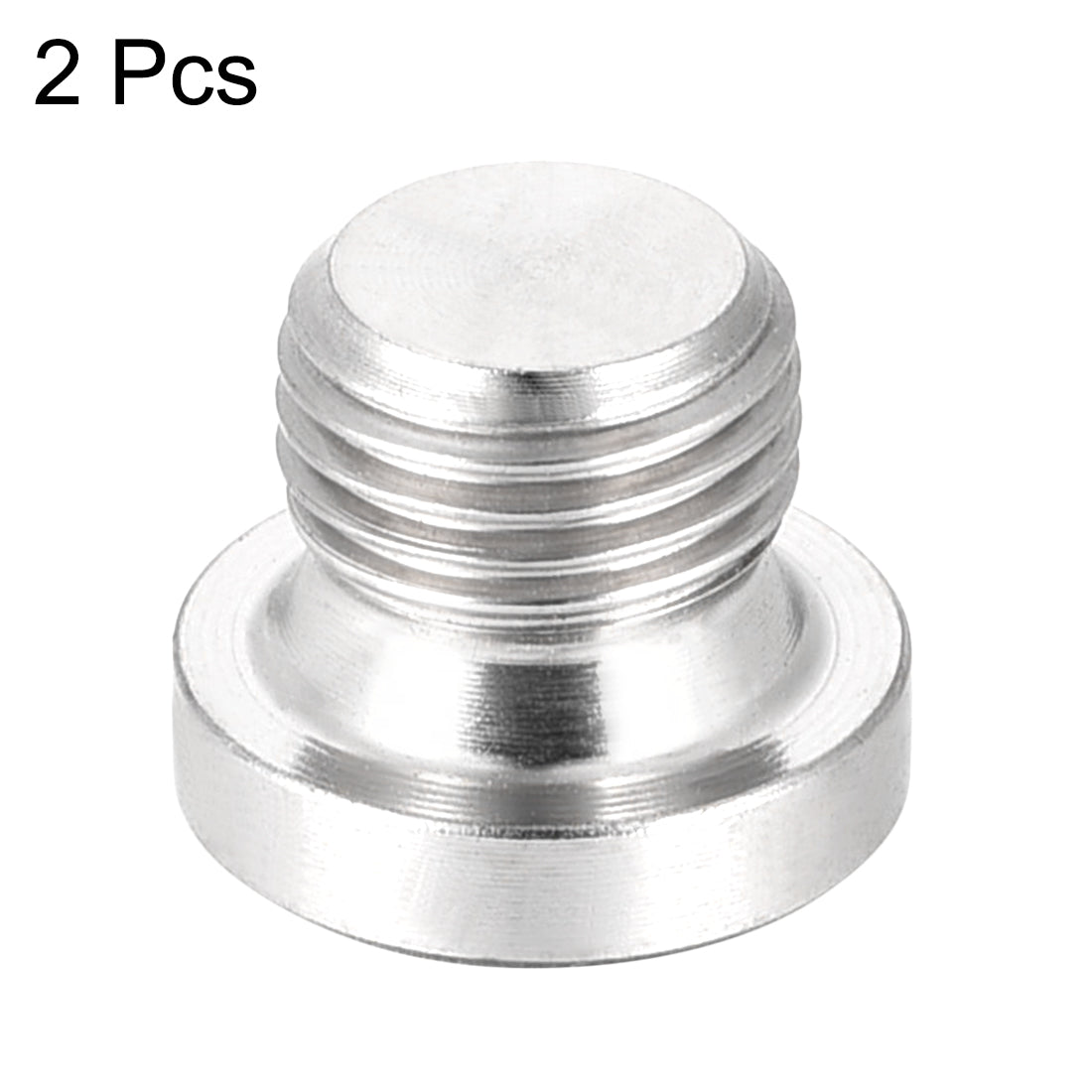 Harfington Countersunk Plug Internal Hex Head Socket with Flange - Male Stainless Steel Pipe Fitting Thread 2Pcs
