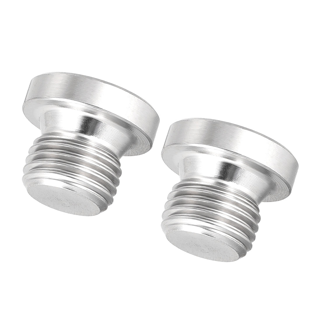 Harfington Countersunk Plug Internal Hex Head Socket with Flange - Male Stainless Steel Pipe Fitting Thread 2Pcs