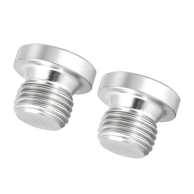 Harfington Countersunk Plug Internal Hex Head Socket with Flange - Male Stainless Steel Pipe Fitting Thread 2Pcs