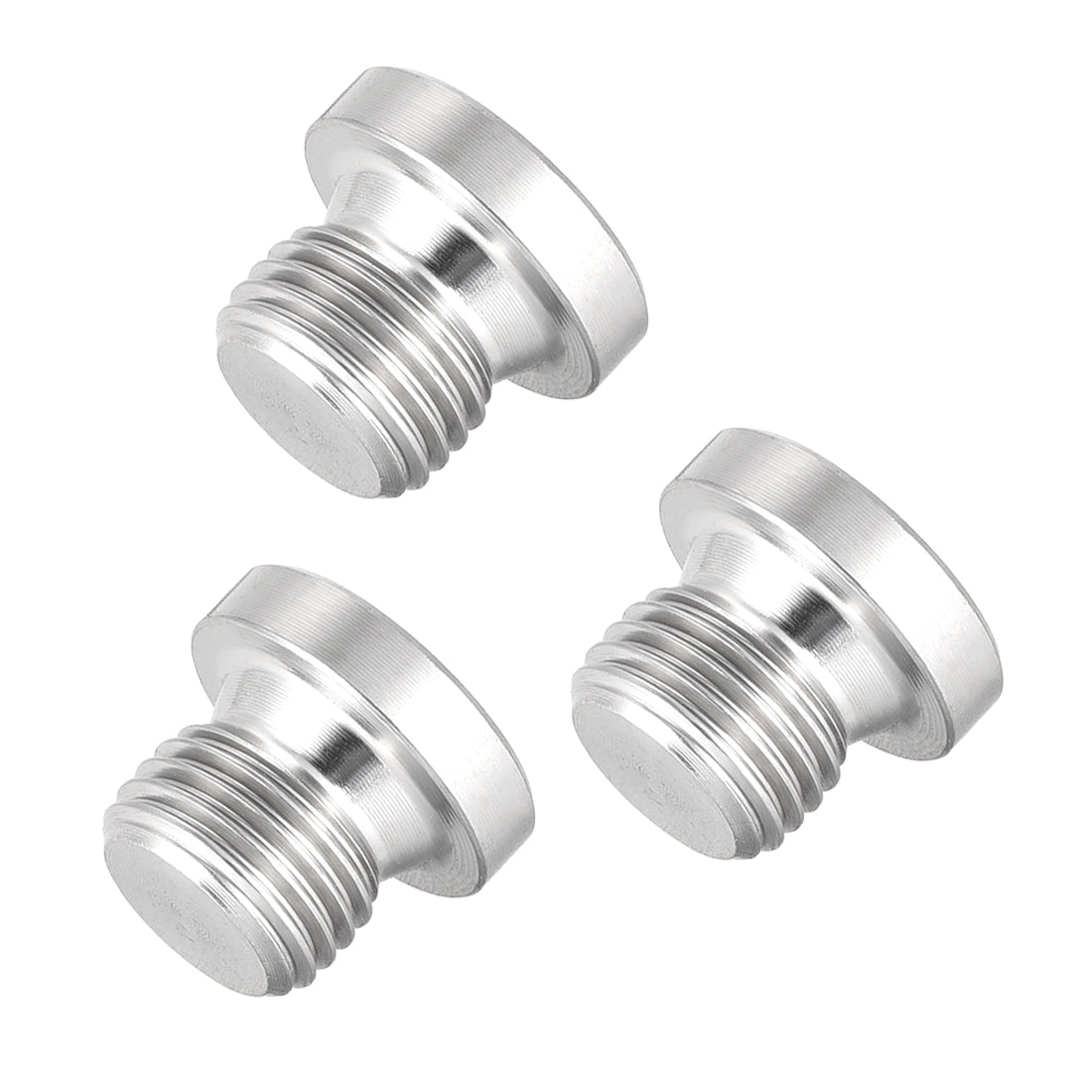 Harfington Countersunk Plug Internal Hex Head Socket with Flange -Male Stainless Steel Pipe Fittings Thread