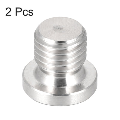 Harfington Countersunk Plug Internal Hex Head Socket with Flange - Male Stainless Steel Pipe Fitting Thread 2Pcs