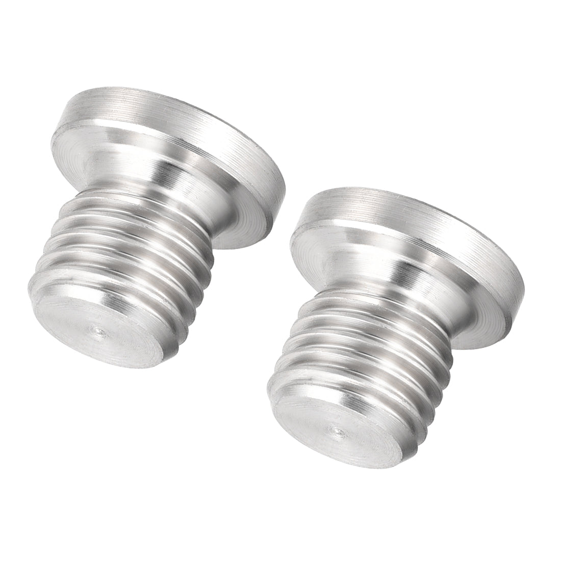 Harfington Countersunk Plug Internal Hex Head Socket with Flange - Male Stainless Steel Pipe Fitting Thread 2Pcs