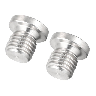 Harfington Countersunk Plug Internal Hex Head Socket with Flange - Male Stainless Steel Pipe Fitting Thread 2Pcs