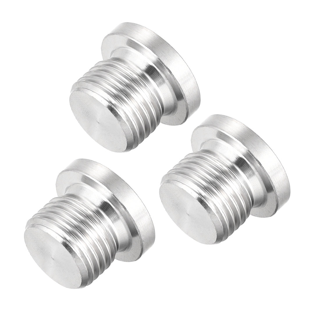 Harfington Countersunk Plug Internal Hex Head Socket with Flange -Male Stainless Steel Pipe Fittings Thread