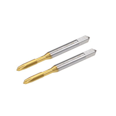 Harfington Spiral Point Threading Tap M4 Thread 0.7 Pitch Titanium Coated HSS 2pcs