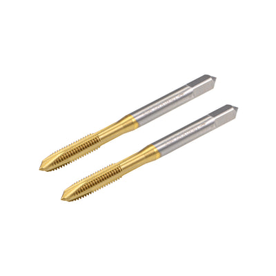 Harfington Spiral Point Threading Tap M5 Thread 0.8 Pitch Titanium Coated HSS 2pcs