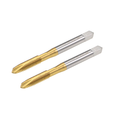 Harfington Spiral Point Threading Tap M6 Thread 1 Pitch Titanium Coated HSS 2pcs