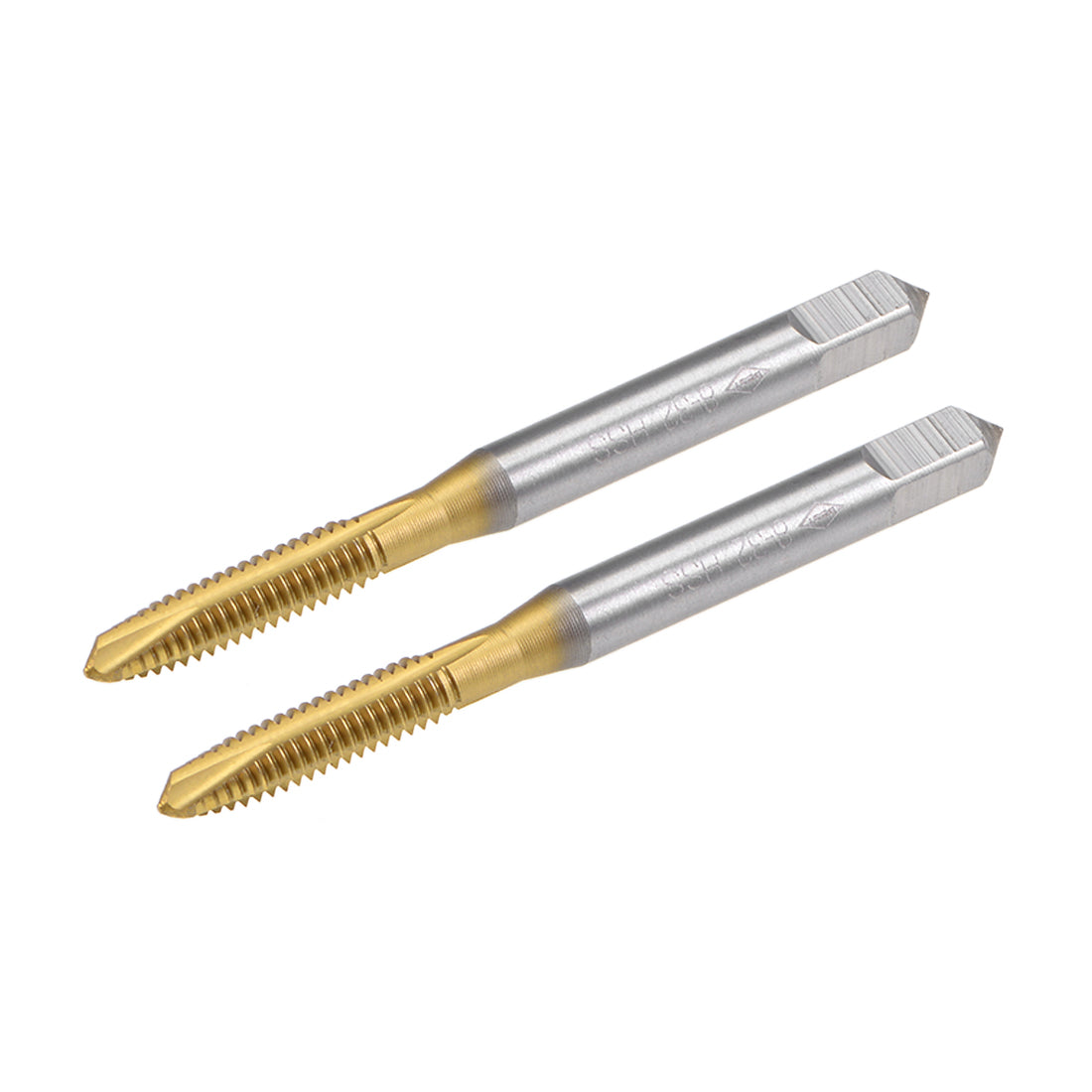 Harfington Spiral Point Threading Tap 8-32 UNC Thread Pitch Titanium Coated HSS 2pcs