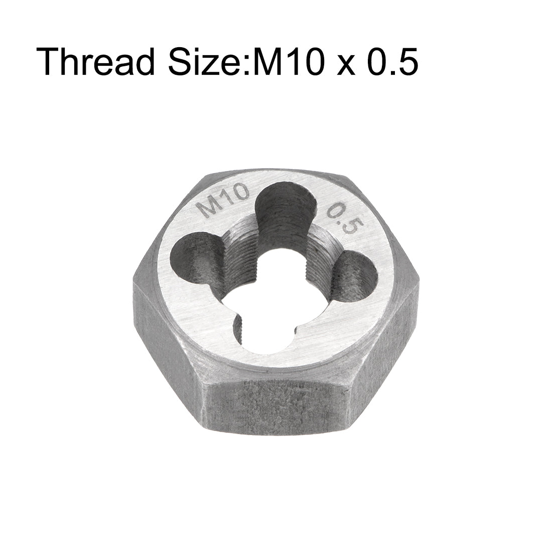 Harfington M10 x 0.5 Pitch Carbon Steel Metric Hexagon Taper Pipe Hex Rethreading Die