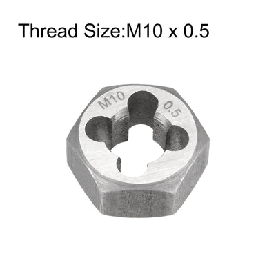 Harfington M10 x 0.5 Pitch Carbon Steel Metric Hexagon Taper Pipe Hex Rethreading Die