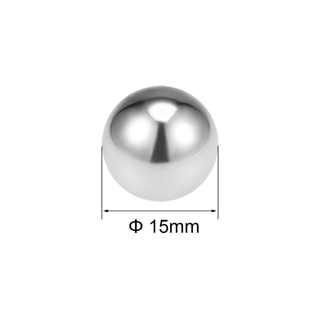 Harfington 15mm Bearing Balls 304 Stainless Steel G100 Precision Balls 4pcs