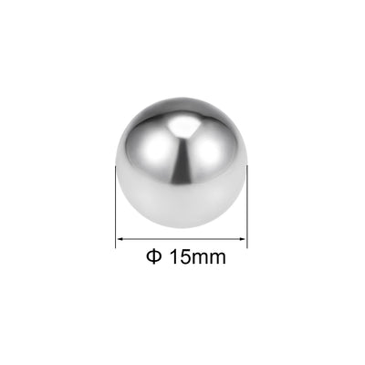 Harfington 15mm Bearing Balls 304 Stainless Steel G100 Precision Balls 4pcs