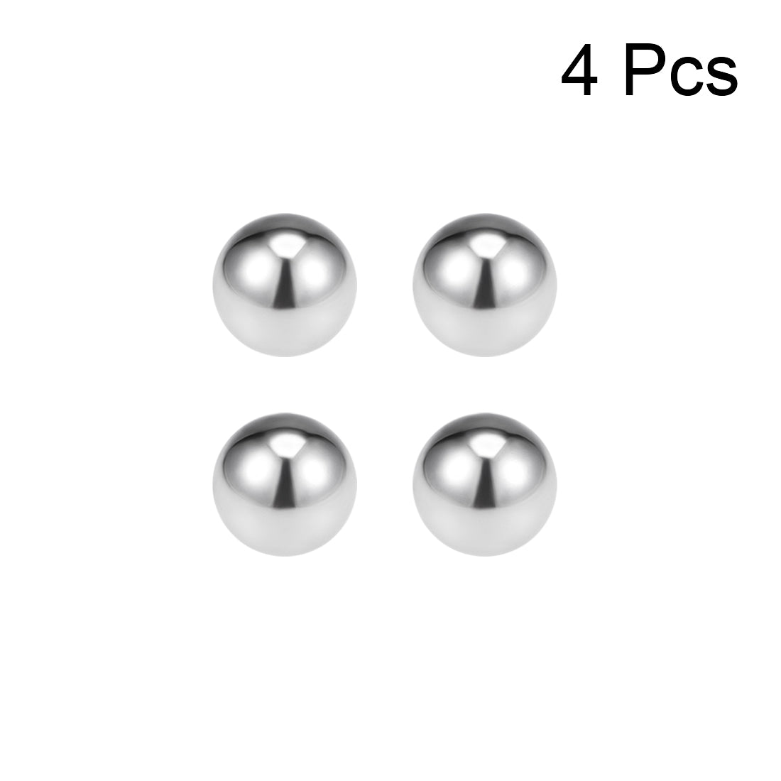 Harfington 15mm Bearing Balls 304 Stainless Steel G100 Precision Balls 4pcs