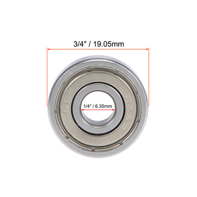 Harfington Uxcell Deep Groove Ball Bearings Z2 Double Shielded Chrome Steel Roller