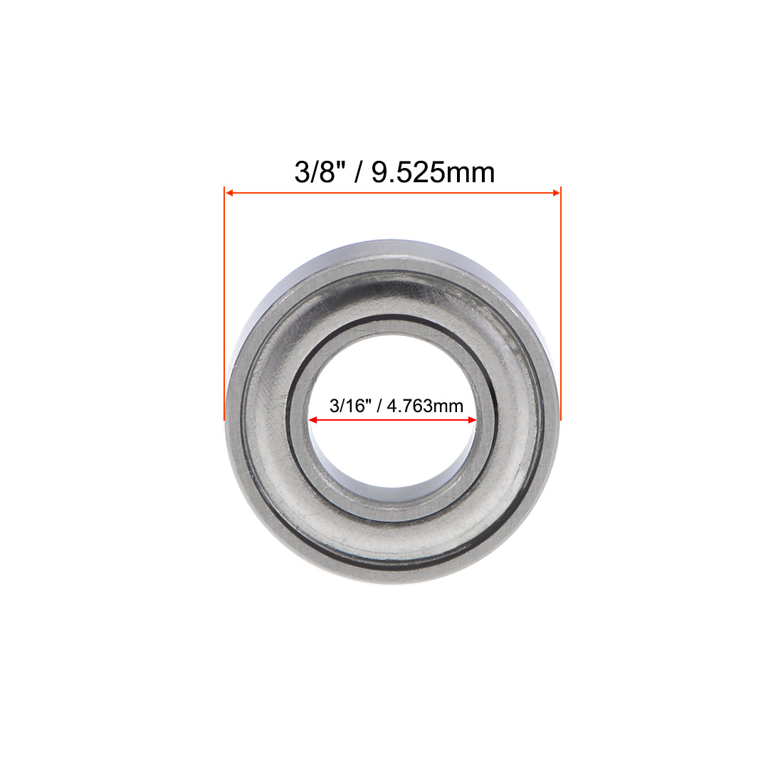uxcell Uxcell Deep Groove Ball Bearings Inch Double Shielded Chrome Steel Roller Z2 P0