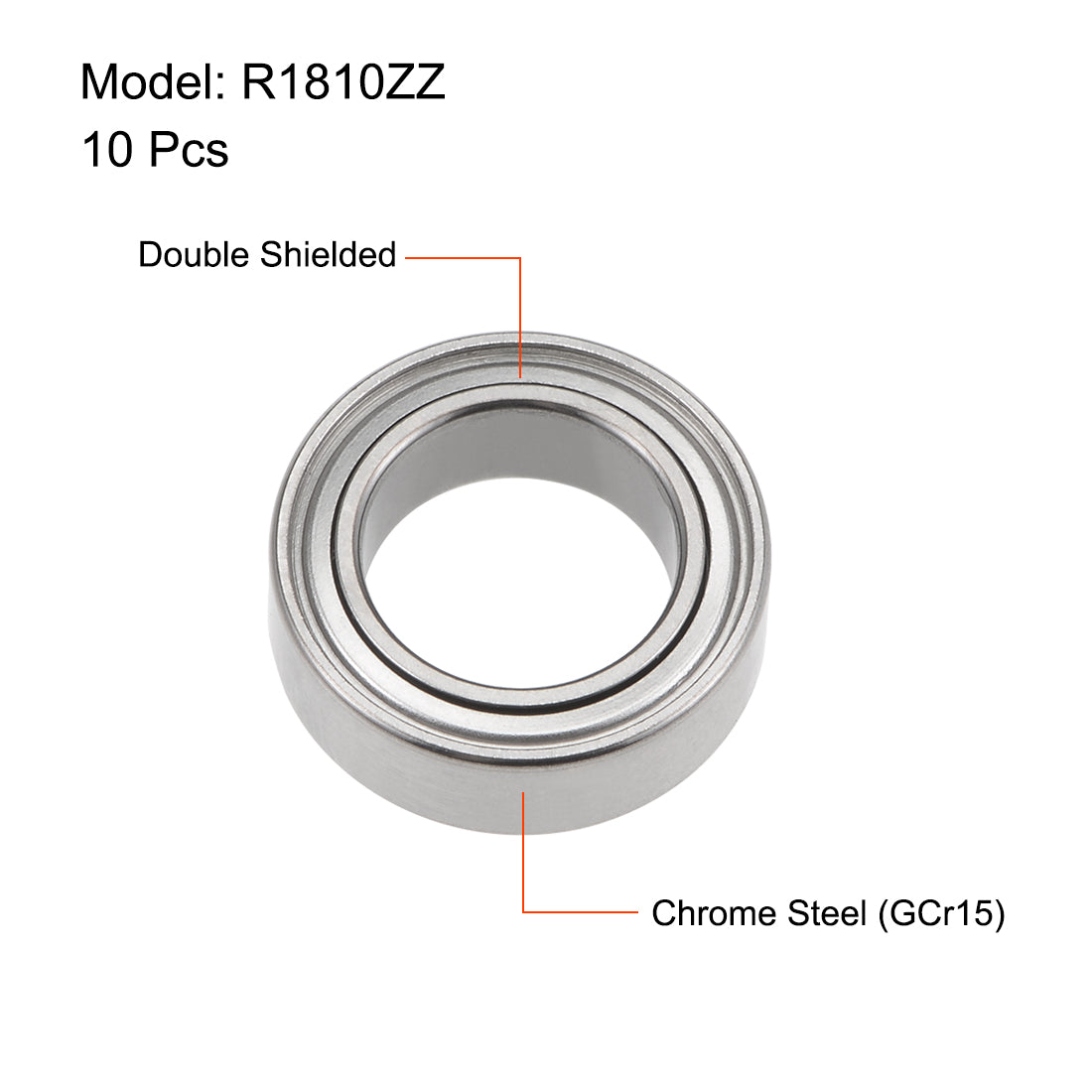 uxcell Uxcell Deep Groove Ball Bearings Inch Double Shielded Chrome Steel Roller Z2 P0