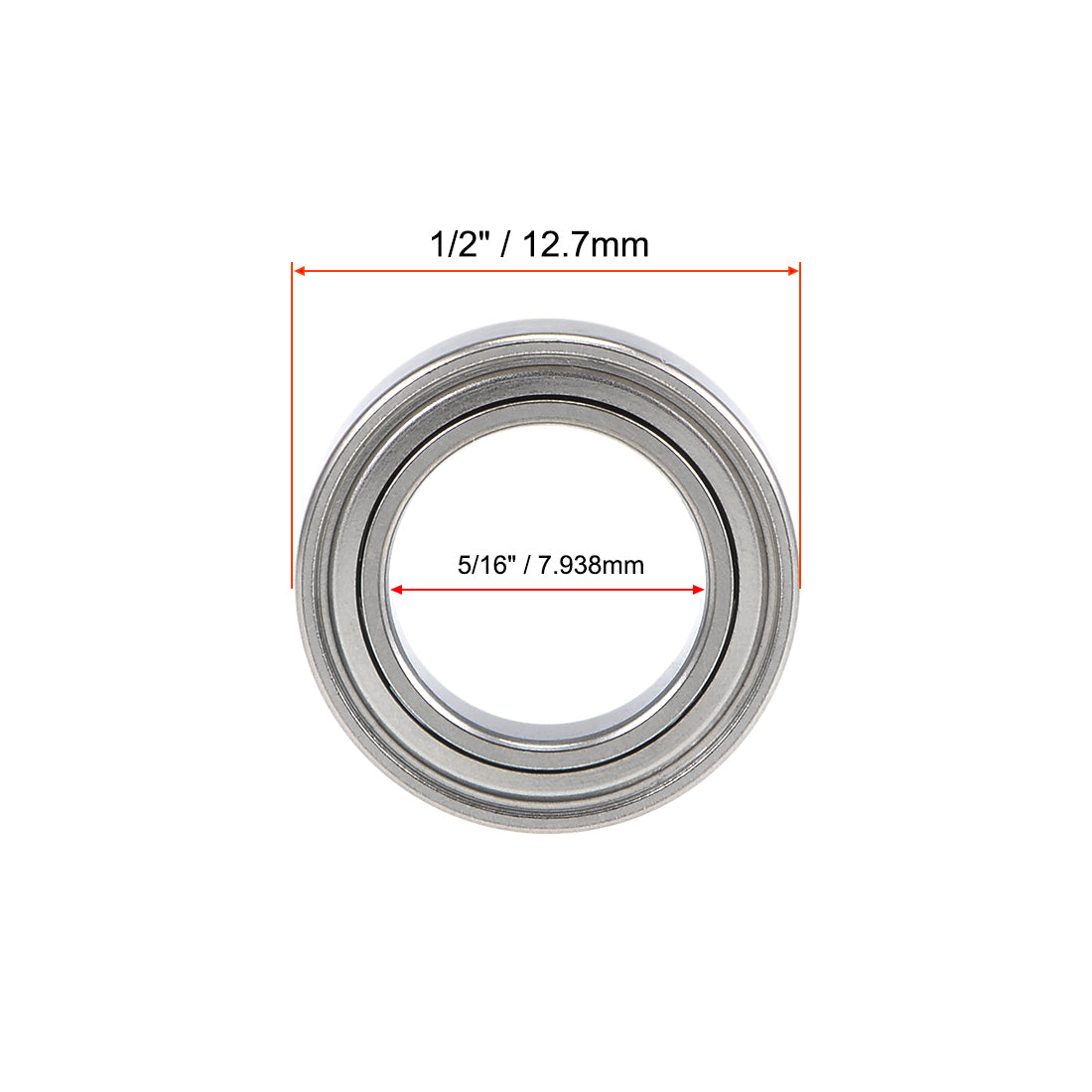 uxcell Uxcell Deep Groove Ball Bearings Inch Double Shielded Chrome Steel Roller Z2 P0