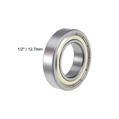 Harfington Uxcell Deep Groove Ball Bearings Inch Double Shielded Chrome Steel P0 Z2