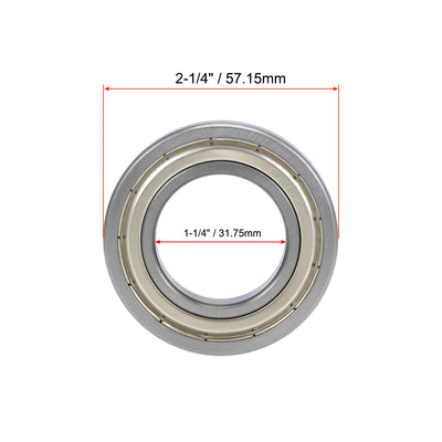 Harfington Uxcell Deep Groove Ball Bearings Inch Double Shielded Chrome Steel P0 Z2