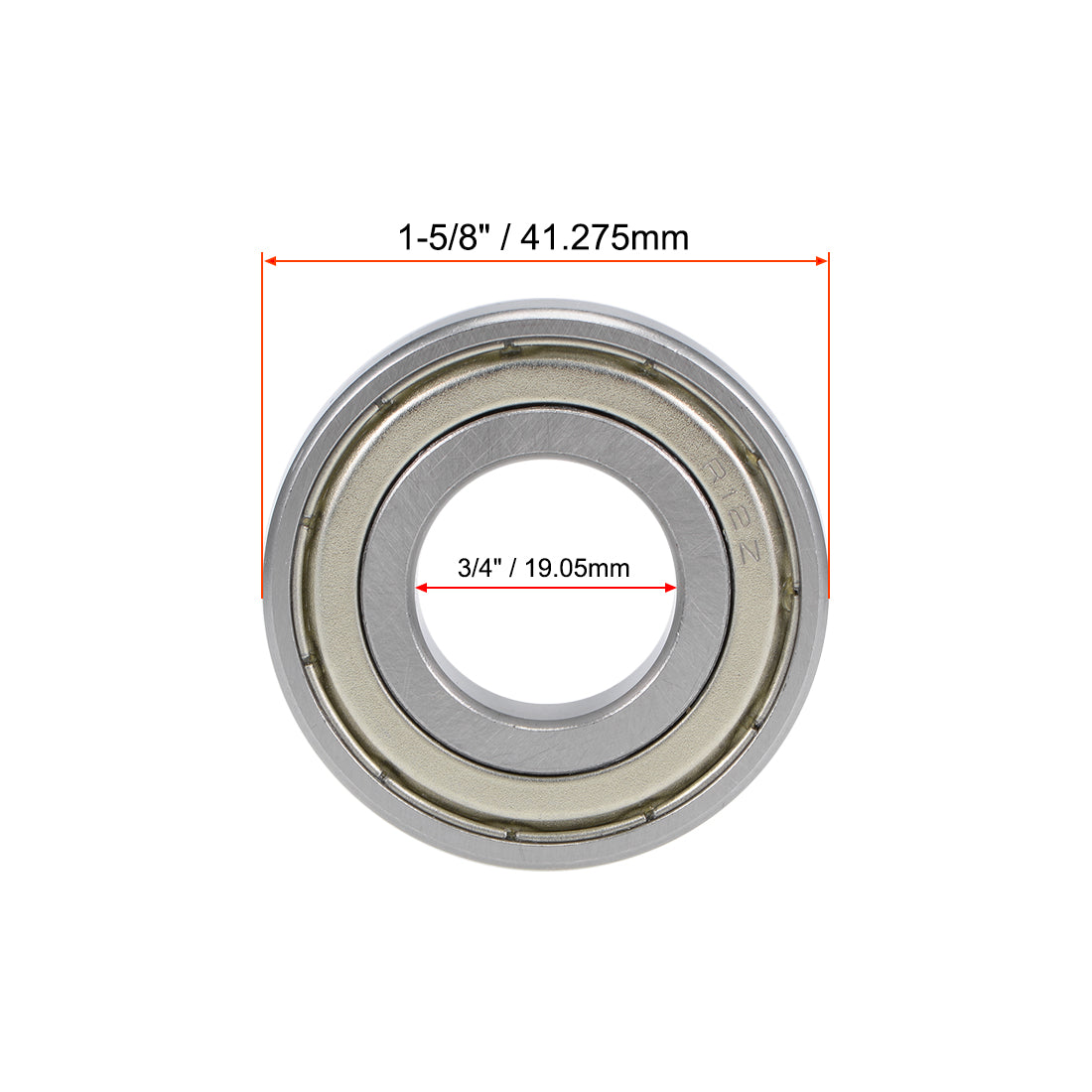 uxcell Uxcell Deep Groove Ball Bearings Inch Double Shielded Chrome Steel Roller Z2 P0