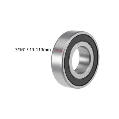 Harfington Uxcell Deep Groove Ball Bearings Inches Double Sealed Chrome Steel ABEC1 Z2