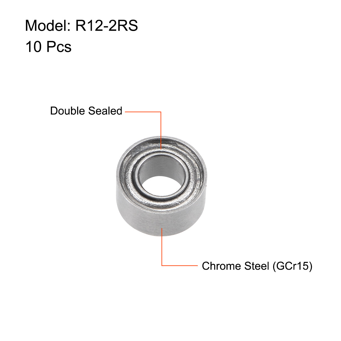 uxcell Uxcell Deep Groove Ball Bearings Inch Double Shielded Chrome Steel Roller Z2 P0