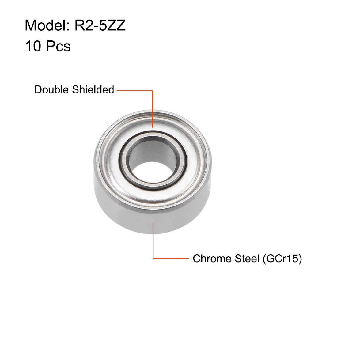 uxcell Uxcell Deep Groove Ball Bearings Inch Double Shielded Chrome Steel Roller Z2 P0