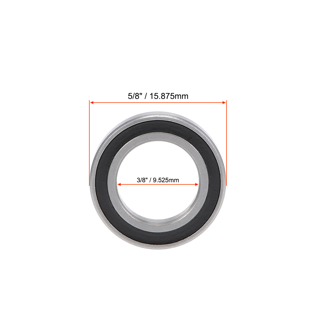 uxcell Uxcell Deep Groove Ball Bearings Inches Double Sealed Chrome Steel ABEC1 Z2