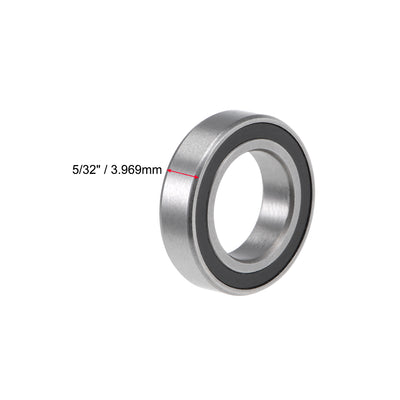 Harfington Uxcell Deep Groove Ball Bearings Inch Double Sealed Chrome Steel ABEC-1 Z2