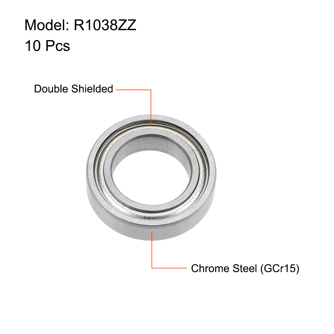 uxcell Uxcell Deep Groove Ball Bearings Inch Double Shielded Chrome Steel Roller Z2 P0