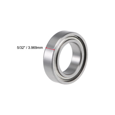 Harfington Uxcell Deep Groove Ball Bearings Inch Double Shielded Chrome Steel Roller Z2 P0