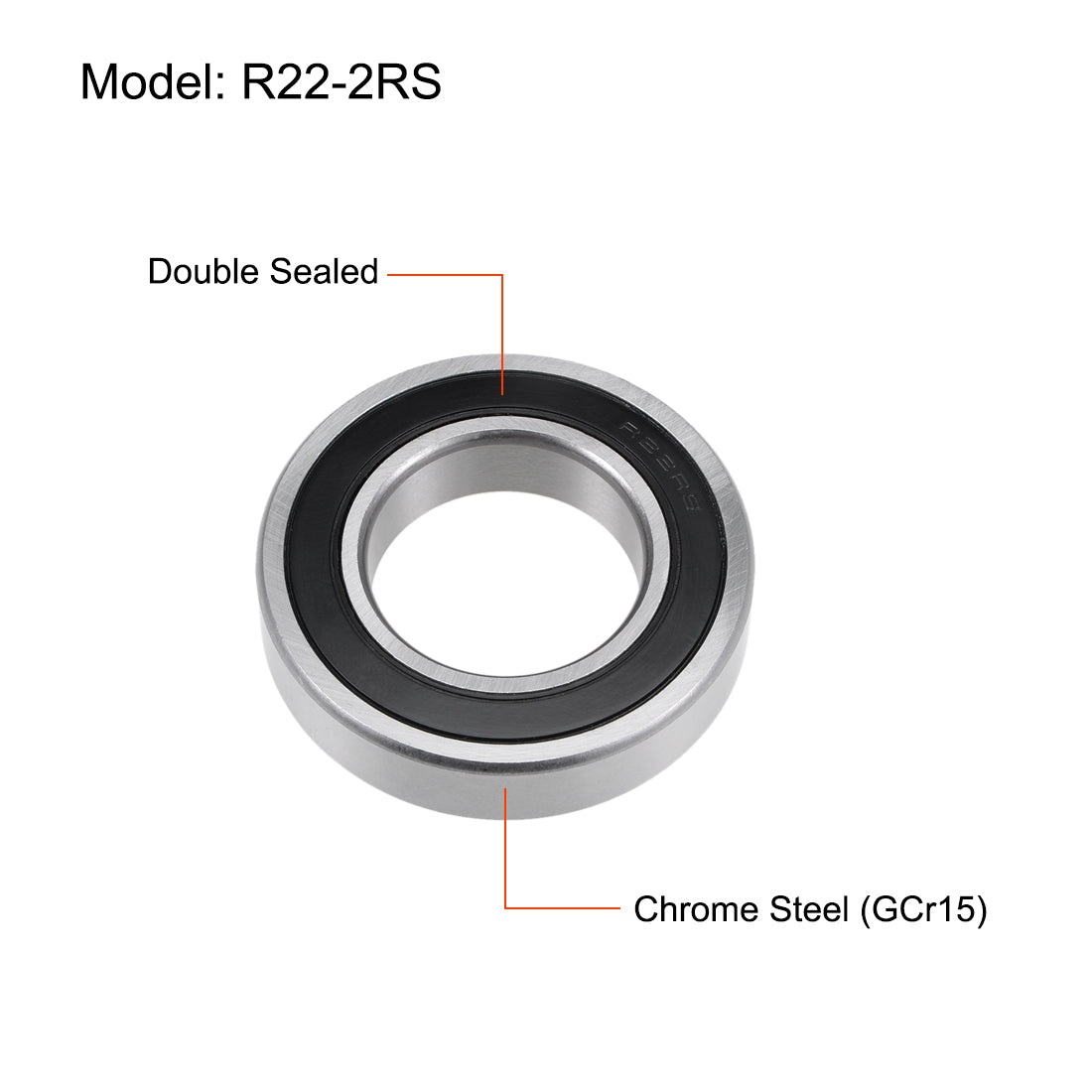 uxcell Uxcell Deep Groove Ball Bearings Inch Double Sealed Chrome Steel ABEC1 Z2