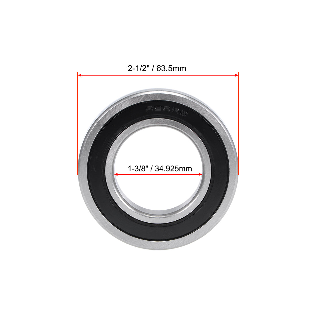 uxcell Uxcell Deep Groove Ball Bearings Inch Double Sealed Chrome Steel ABEC1 Z2