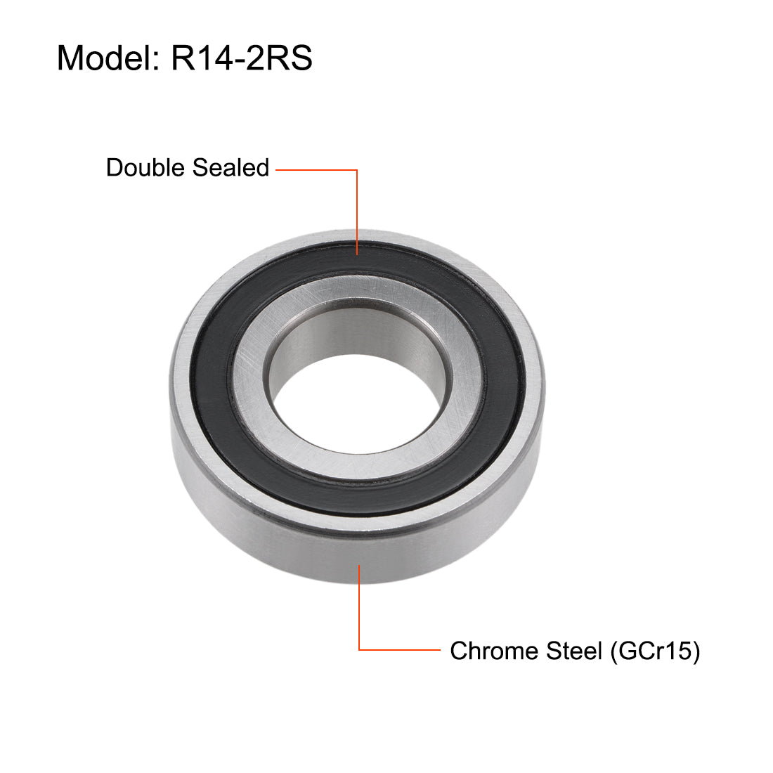 uxcell Uxcell Deep Groove Ball Bearings Inch Double Sealed Chrome Steel ABEC1 Z2