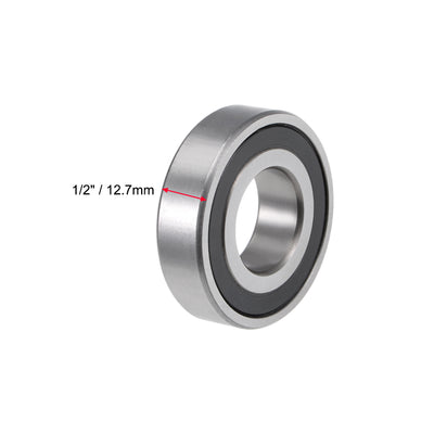 Harfington Uxcell Deep Groove Ball Bearings Inch Double Sealed Chrome Steel ABEC1 Z2