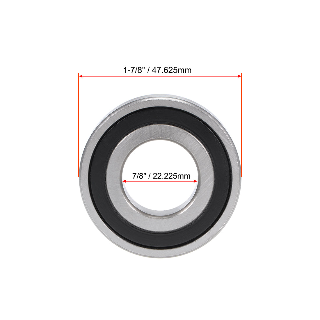 uxcell Uxcell Deep Groove Ball Bearings Inch Double Sealed Chrome Steel ABEC1 Z2