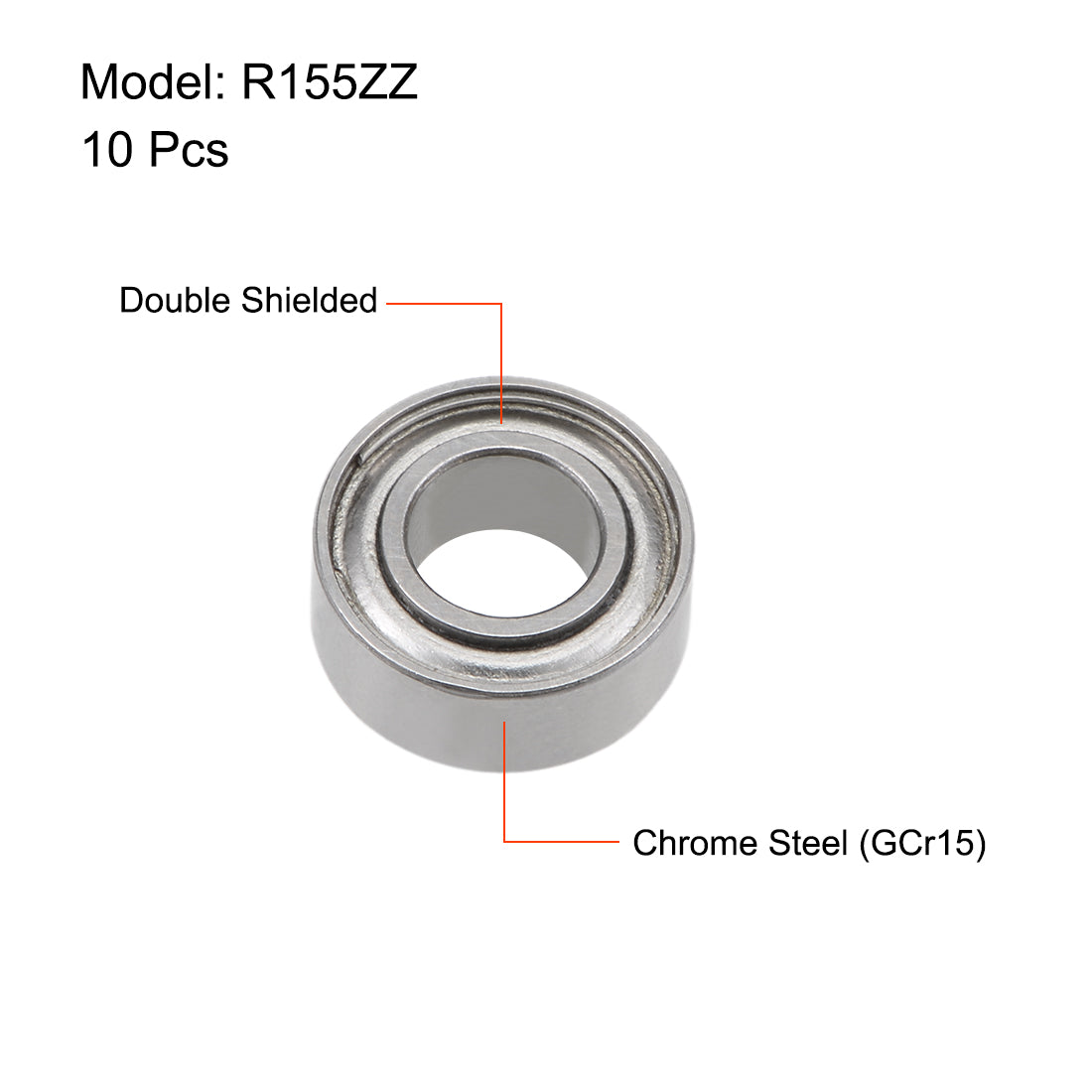 uxcell Uxcell Deep Groove Ball Bearings Inch Double Shielded Chrome Steel Roller Z2 P0