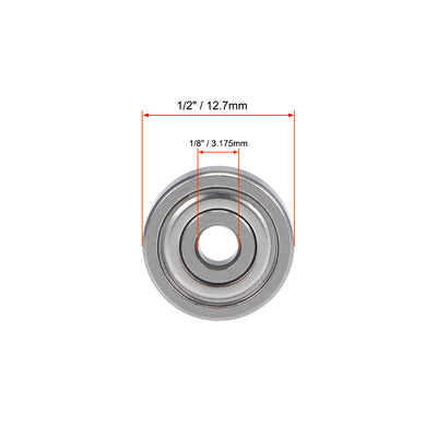 Harfington Uxcell Deep Groove Ball Bearings Inch Double Shielded Chrome Steel Roller Z2 P0