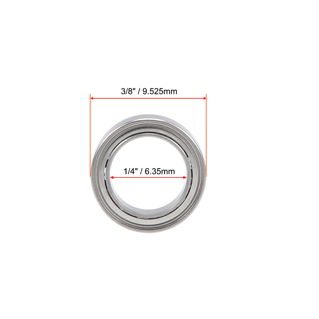 uxcell Uxcell Deep Groove Ball Bearings Inch Double Shielded Chrome Steel P0 Z2 Bearing